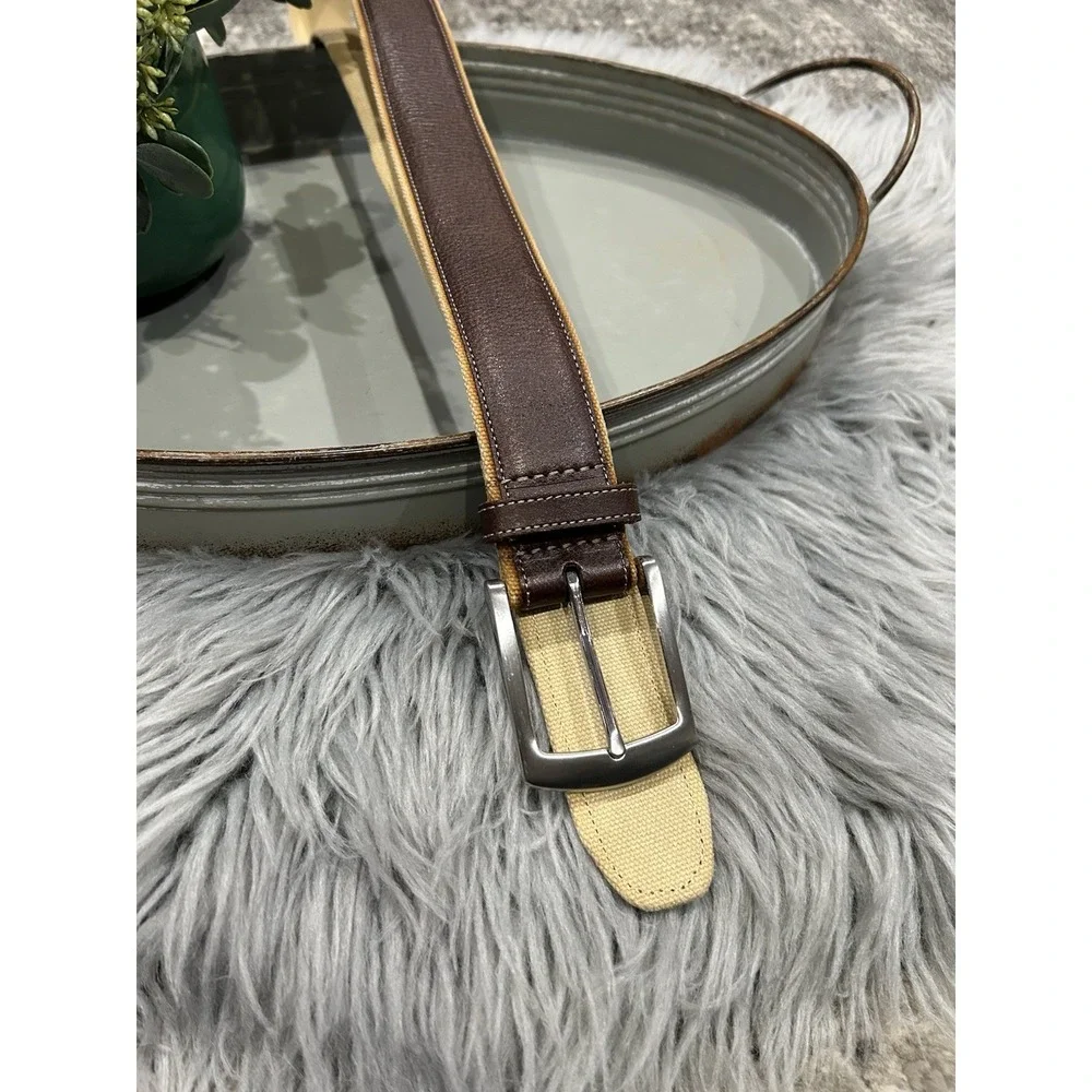 GAP Spring 2011 Brown Unisex Canvas & Leather Belt Size‎ 38